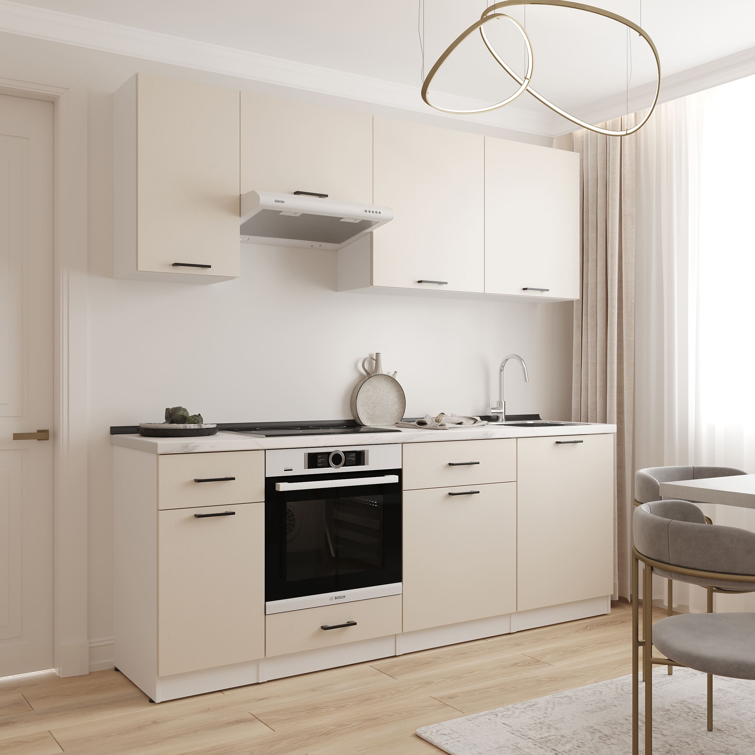 Set bucătărie: Simona „C” Modern, Marmură, 220 cm